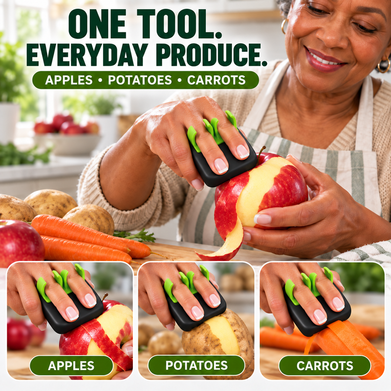 Ergonomic Two-Finger Fruit and Vegetable Peeler (LA)