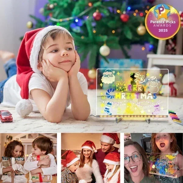 🔥✨ LED Note Board 🎨Includes 7 colour pens, bright display & reusable – Perfect for messages, reminders & creative fun 🖍️